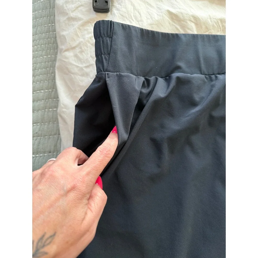 CRZ YOGA Black‎ Feathery-Fit Soft A Line Pocket Skirt 18'' Medium